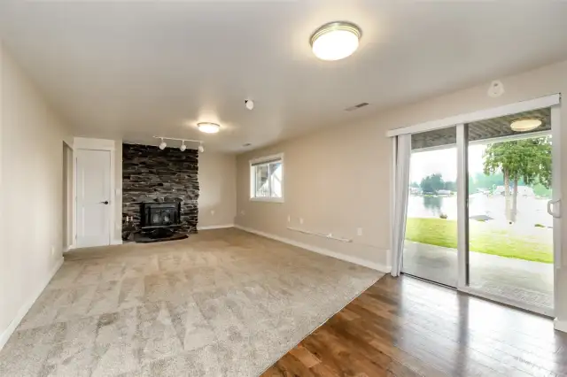 Finished basement w/ mini kitchen, rec room and 2 potential bedrooms (potential rental). Slider to patio and lake/mountain views
