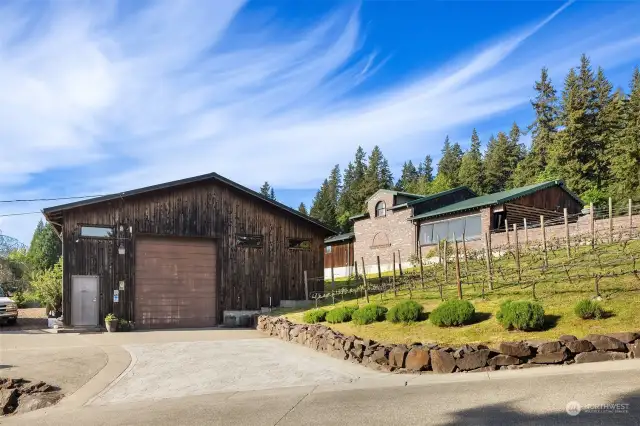 Multi-use Auxiliary Building with vineyard.