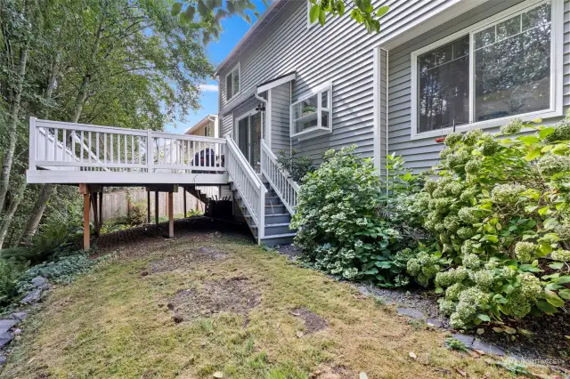 Backyard is fully fenced and very private.