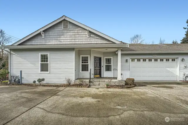 guest parking spot plus easy access to your own oversized two car garage - welcome home to this unique home in Pemberton Creek!