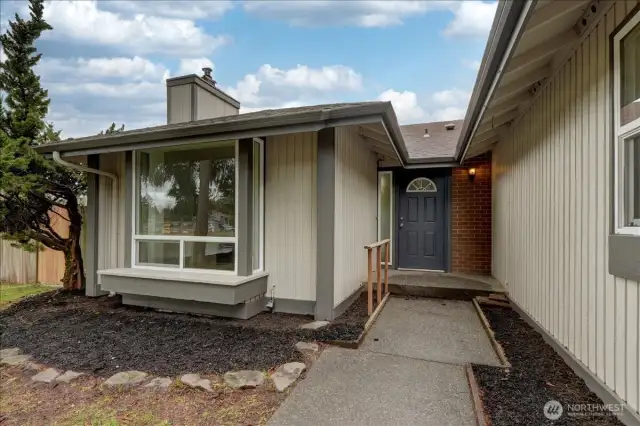 Front entry. Note all new exterior paint.