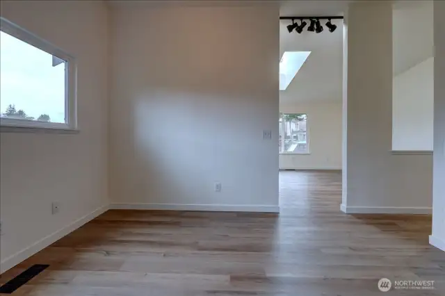 Dining room with plenty of natural light.