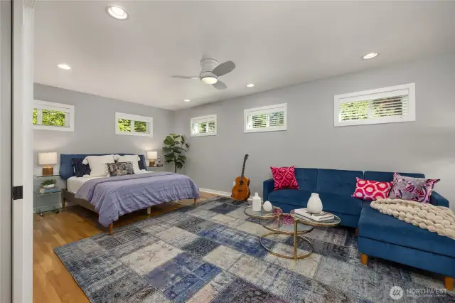 What a fabulous bedroom suite! Could easily be split into 2 rooms or for 2 kids to share. This was the perfect hang out space for their teen daughter who had many a sleepover here! What a treat!