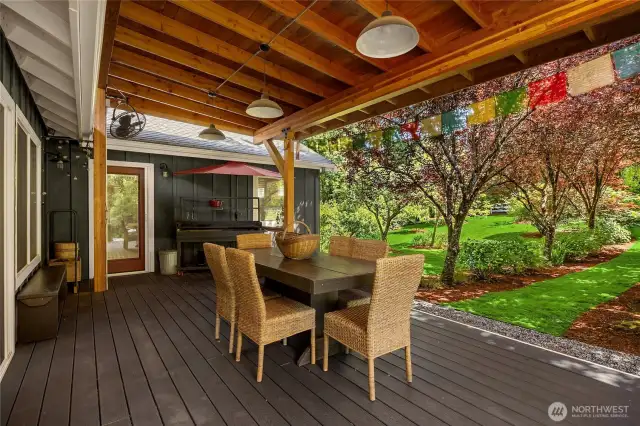 Overhead lighting for the fall when it gets dark a little earlier but you still want to be outside.
