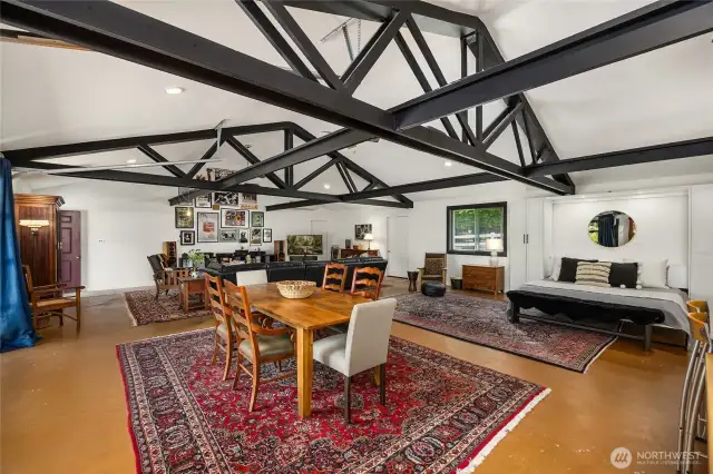 The owner has held small intimate concerts here, it has been a wedding space and even has a small kitchen.