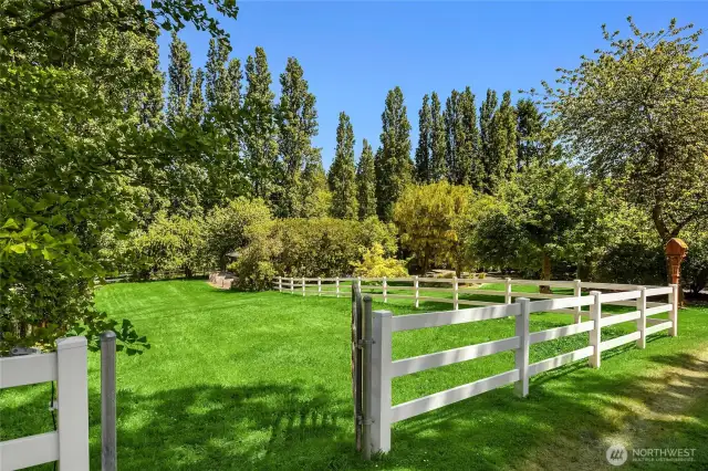 The northeast pasture is separated from the other one.