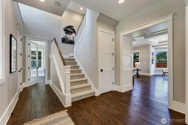 The main floor has a very functional office or resource room.