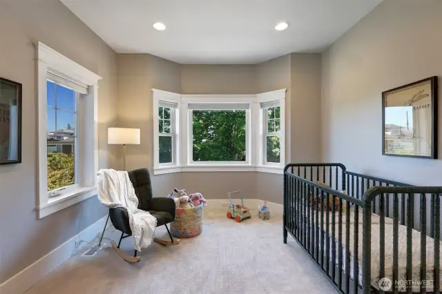 Back in the main house, this is one of four bedrooms on the second floor.