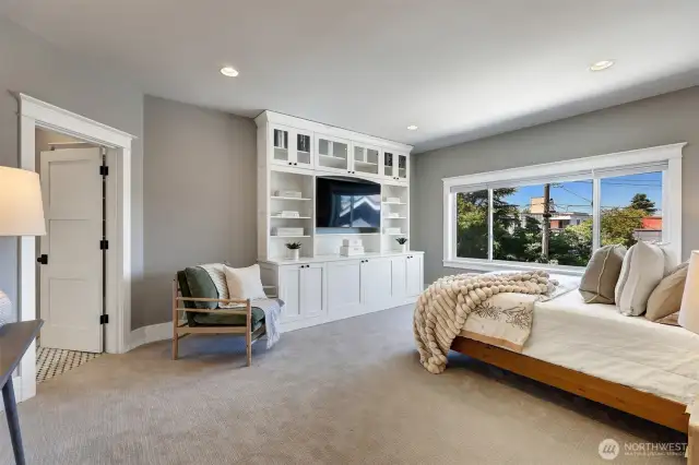 Beautiful primary bedroom on the second floor.
