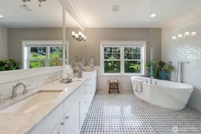 Five piece primary bathroom.