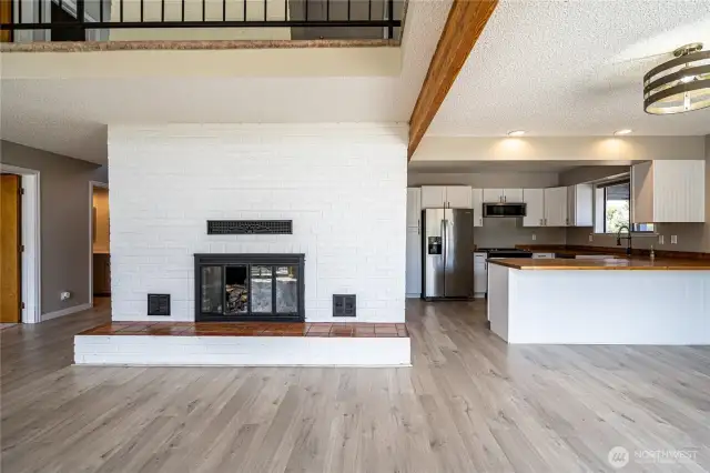 Main floor fireplace