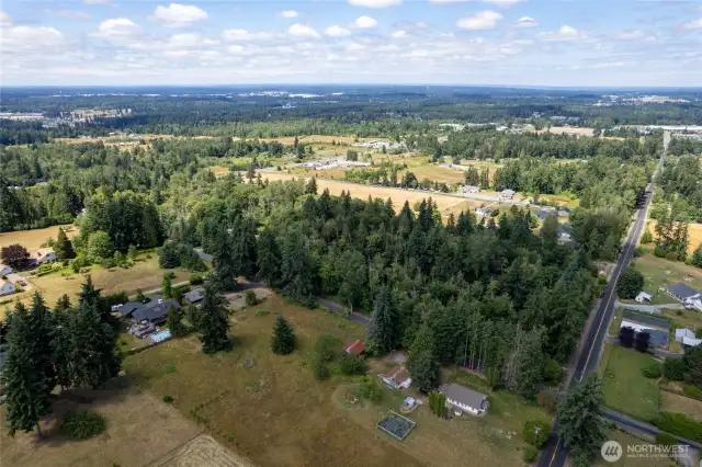 Graham Kapowsin High school is approximately one mile north up the road from the property