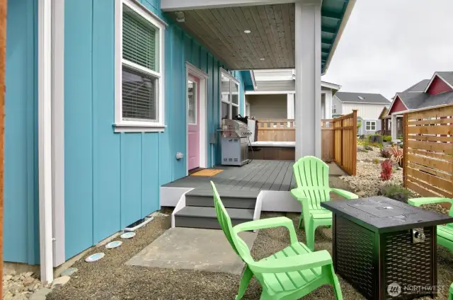 Practically fenced for added privacy.