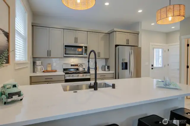 Spacious kitchen.