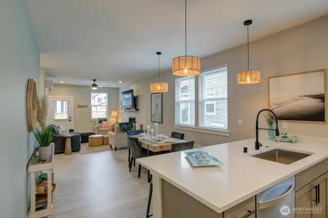 Tall ceilings and open concept!