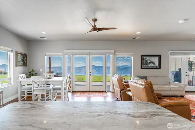 Sunfilled living spaces throughout.