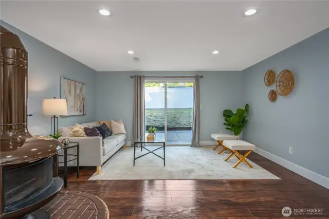 Another angle of the family room—plenty of room for activities.