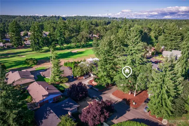 This exquisite home is on a quiet cul-de-sac just steps from Hole 7—perfect for evening walks.