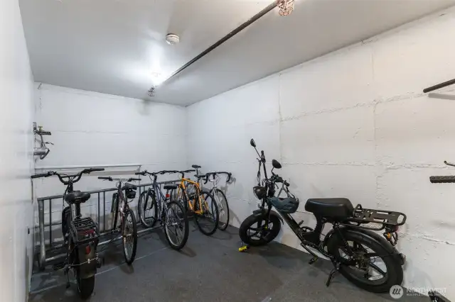 Bike storage included!