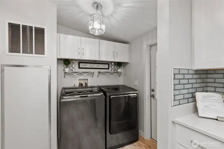Conveniently located laundry area