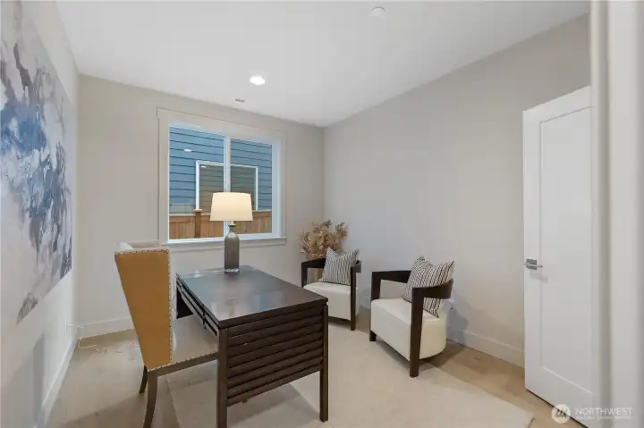 Bedroom on the main floor with walk-in closet.