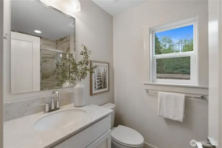 Main floor 3/4 bath.