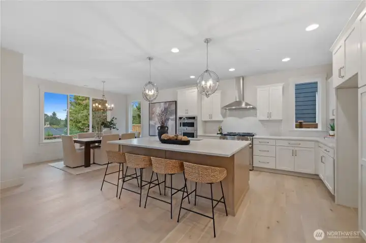 Gorgeous kitchen with KitchenAid appliances.