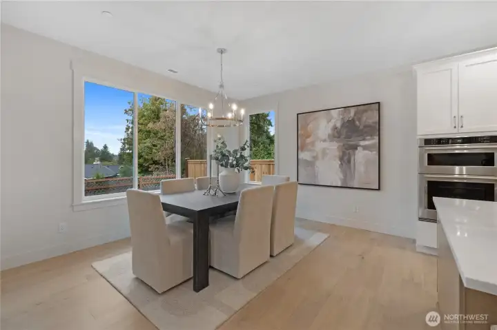 Spacious dining room.