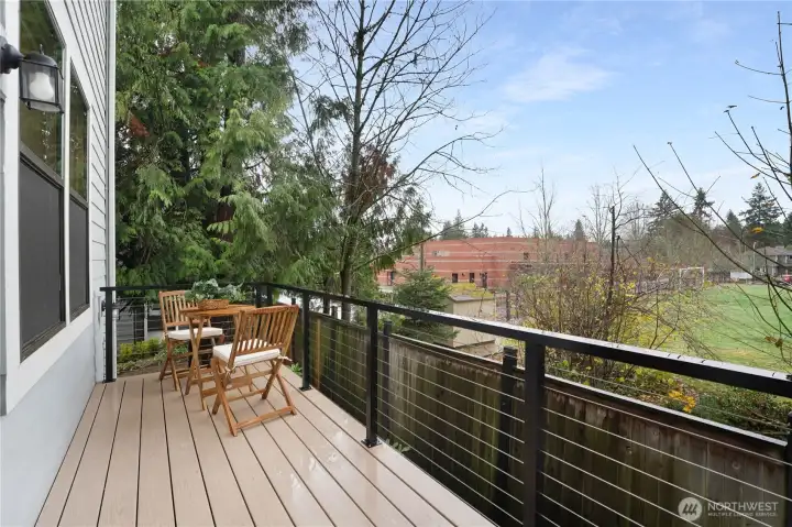 Step outside to enjoy a private Trex deck—the only unit in the community with this upgrade. It’s the perfect spot for a quiet moment outdoors, extending your living space into the fresh air.