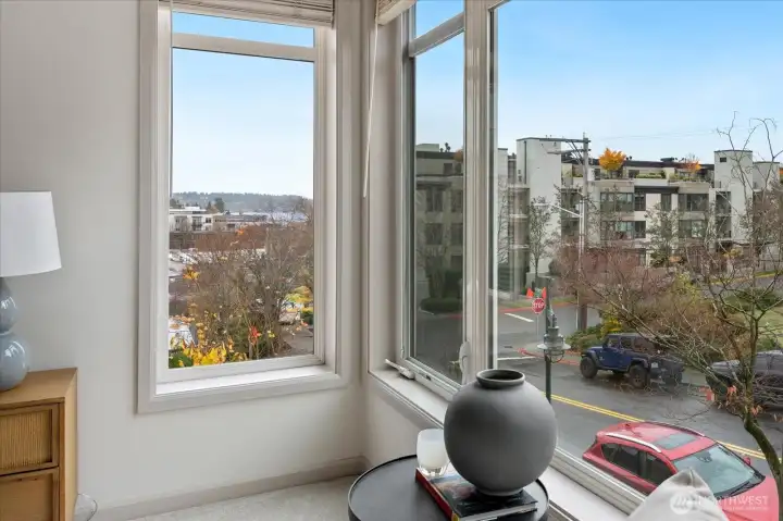 Enjoy the partial lake view from the primary.