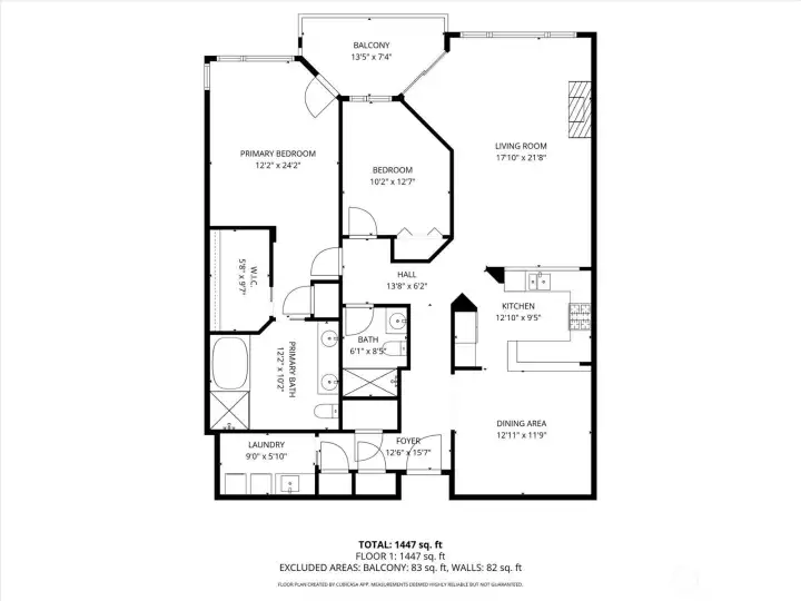 Floor plan with measurements