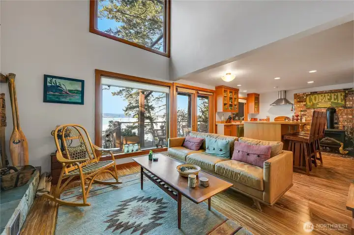 Open floor plan with water views from every window.
