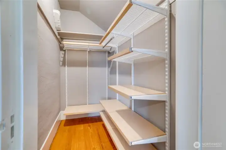 Each bedroom closet is complete with a custom closet organizer to make the most of the space.