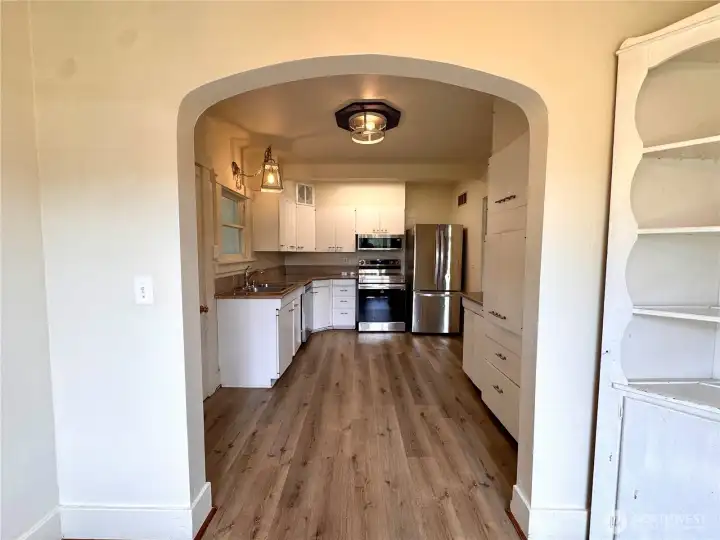 Main House - from dining room into kitchen