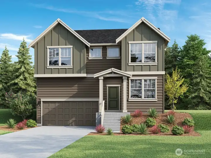 Ashland artist rendering.  Colors and landscape differ from drawing.