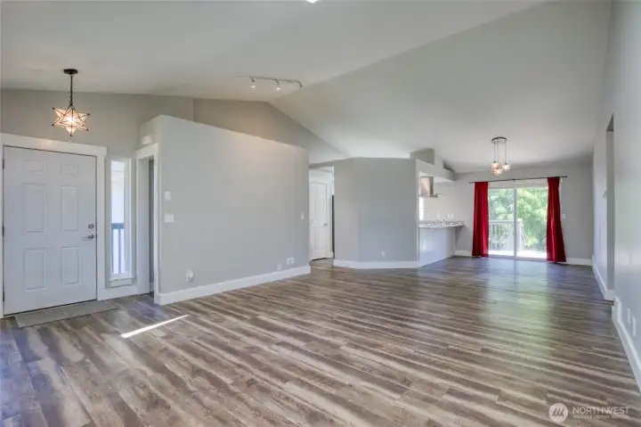 Feels very large with skylights and open concept