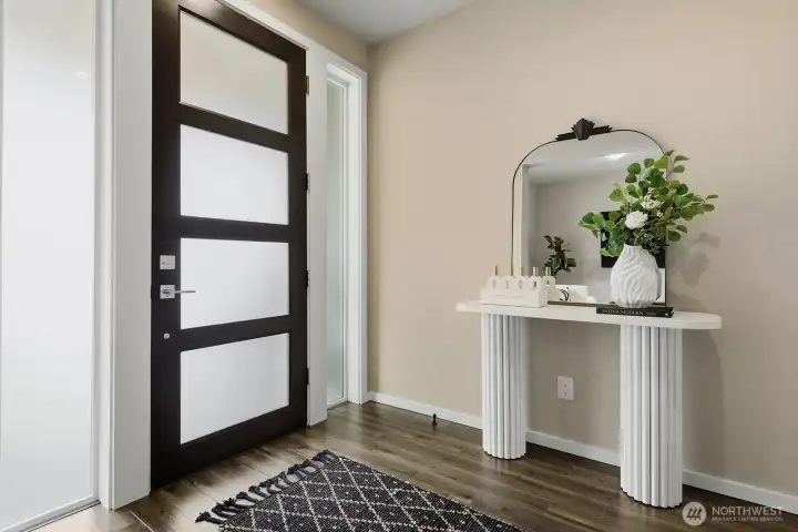 Main entry to the home, picture taken from the office/den space just to the right  of this front door.