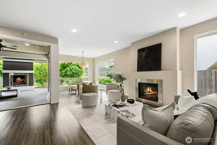 Another view of the living and dining areas