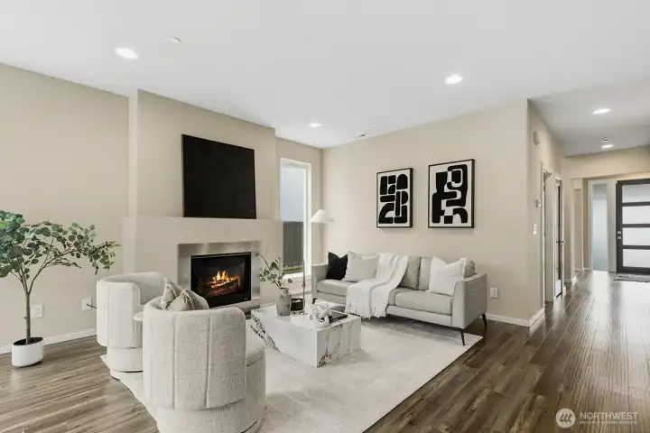 Closer look at the living area