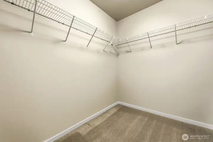 Spacious walk-in closet for bedroom #2 on the 2nd floor.