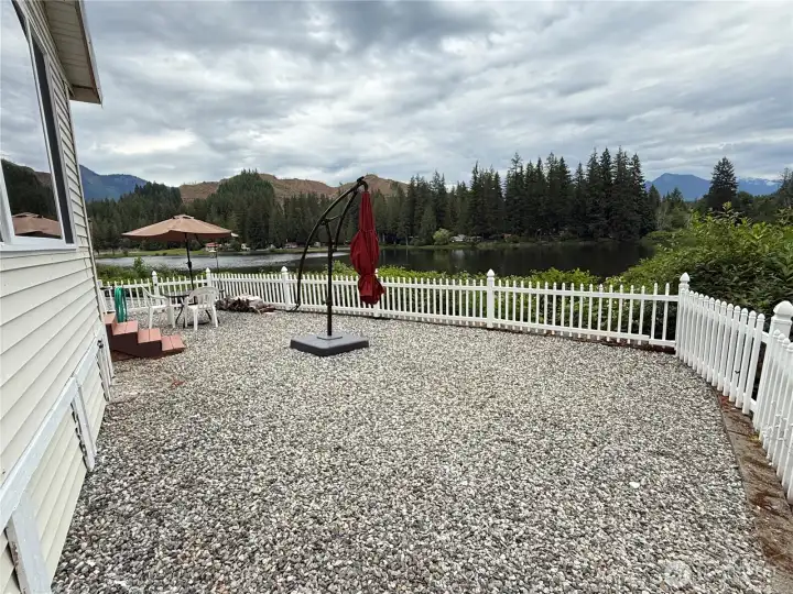 large sitting area with room for firepit