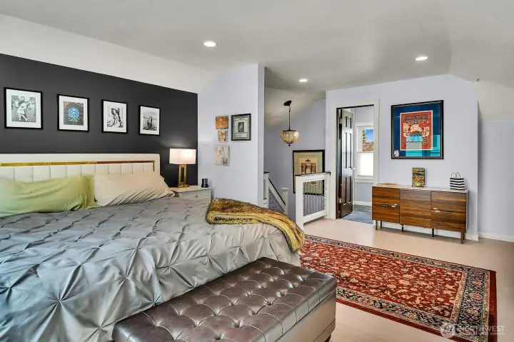 Upstairs Primary with 3/4 bath Upstairs Primary with 3/4 bath