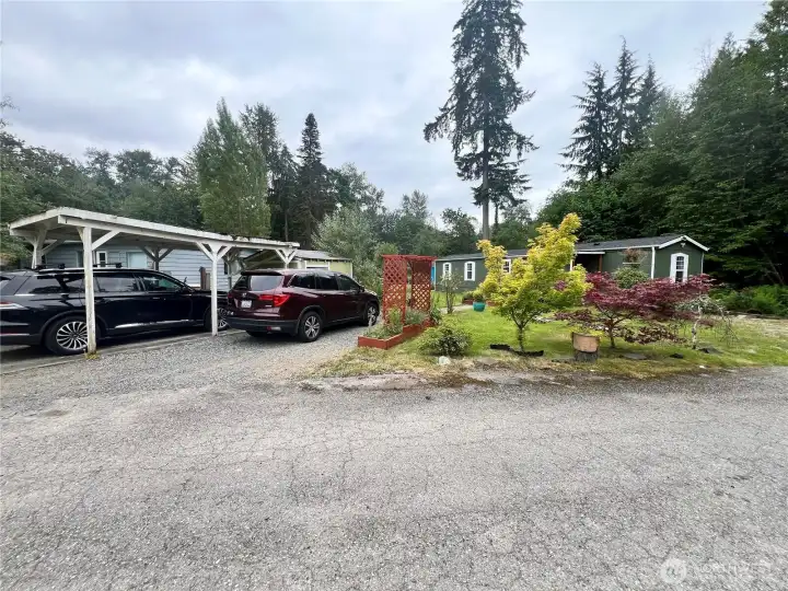 Carport provided by the park Carport provided by the park