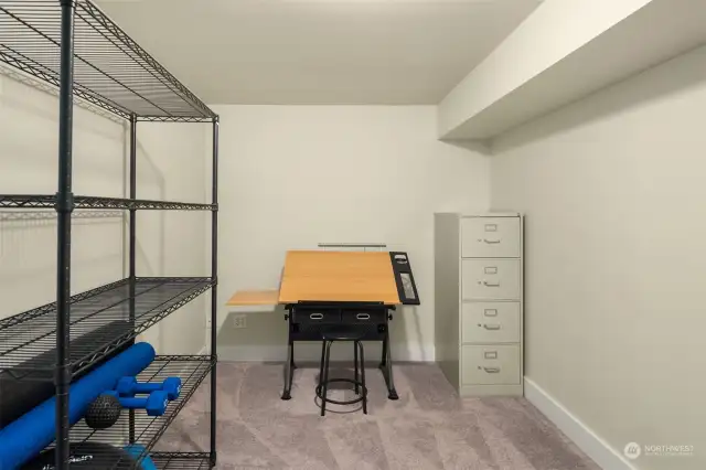 Office, art studio, or storage room located on the lower level.