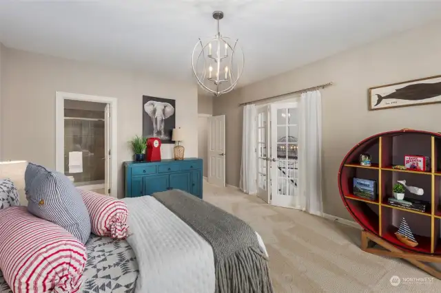 Large Secondary Bedroom Features A Juliet Balcony And En-Suite BathroomWith A HUGE Walk-In Closet.