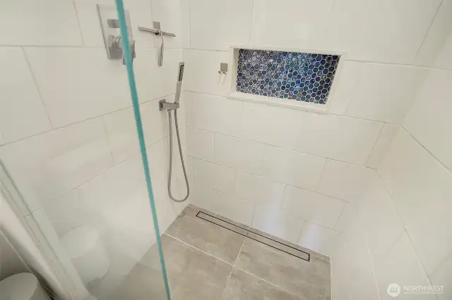Primary walk in shower