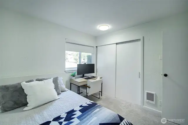 Two closet spaces in guest room