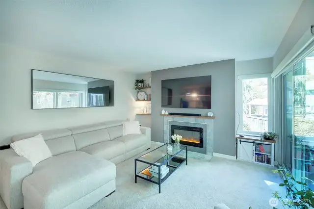 Cozy electric fireplace