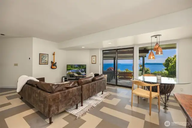 Lower level living area