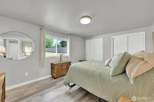 Primary bedroom w/ custom built in the closet